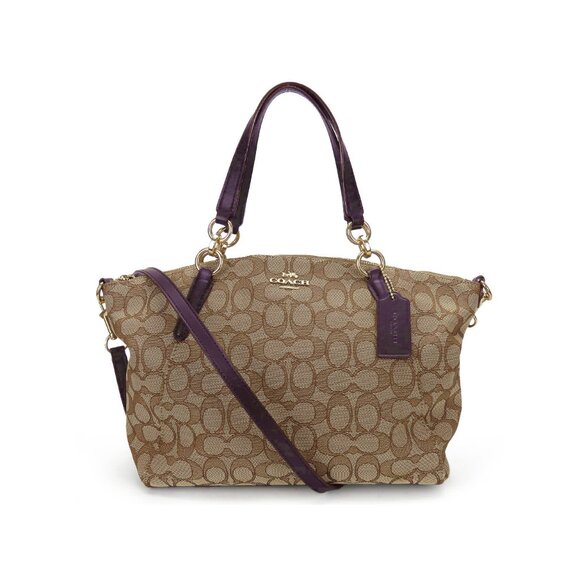 Coach - Coach Small Kelsey Satchel in Outline Signature - Picture 1 of 7